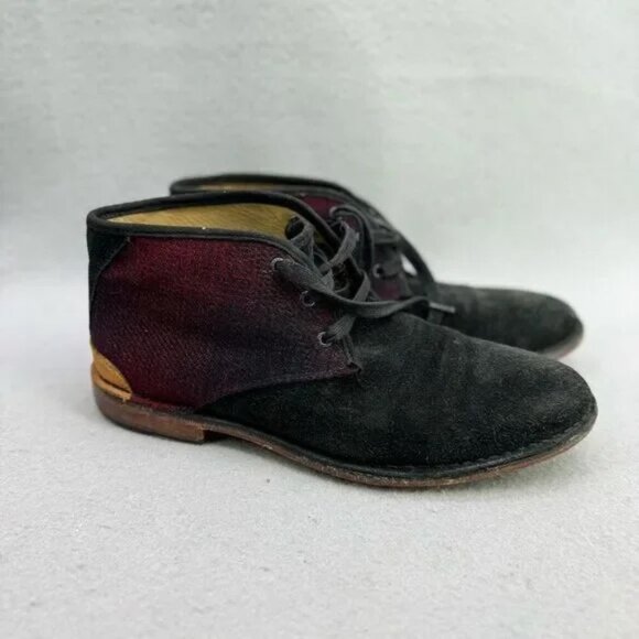 Woolrich x Sebago Mens Red Black Suede Halyard Chukka Boots Size 9.5M main image 7